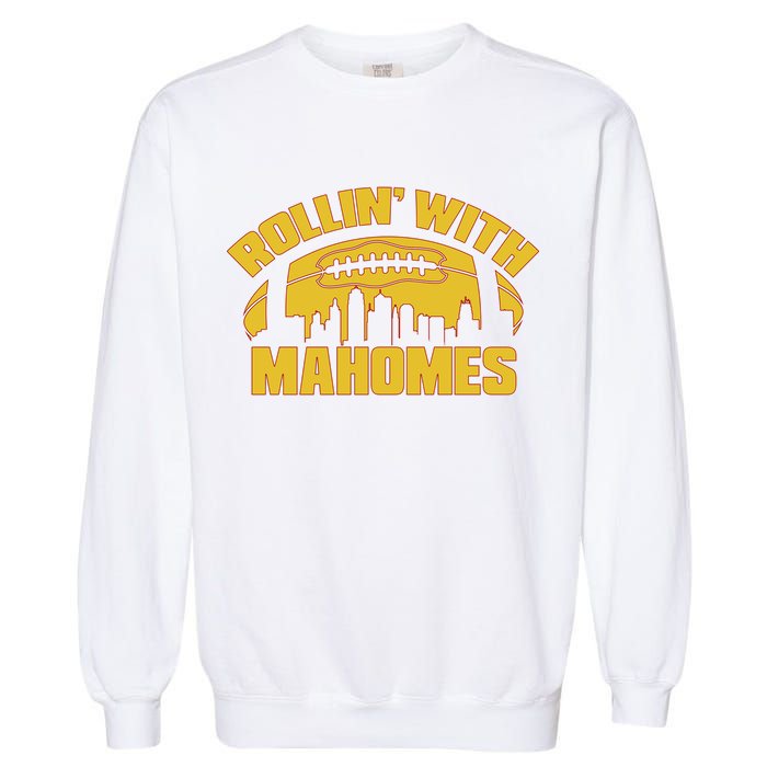 Rollin With Mahomes Kansas City Skyline Garment-Dyed Sweatshirt