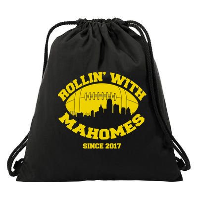 Rollin' With Mahomes Since 2017 Drawstring Bag