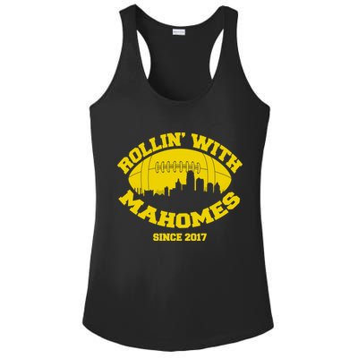 Rollin' With Mahomes Since 2017 Ladies PosiCharge Competitor Racerback Tank