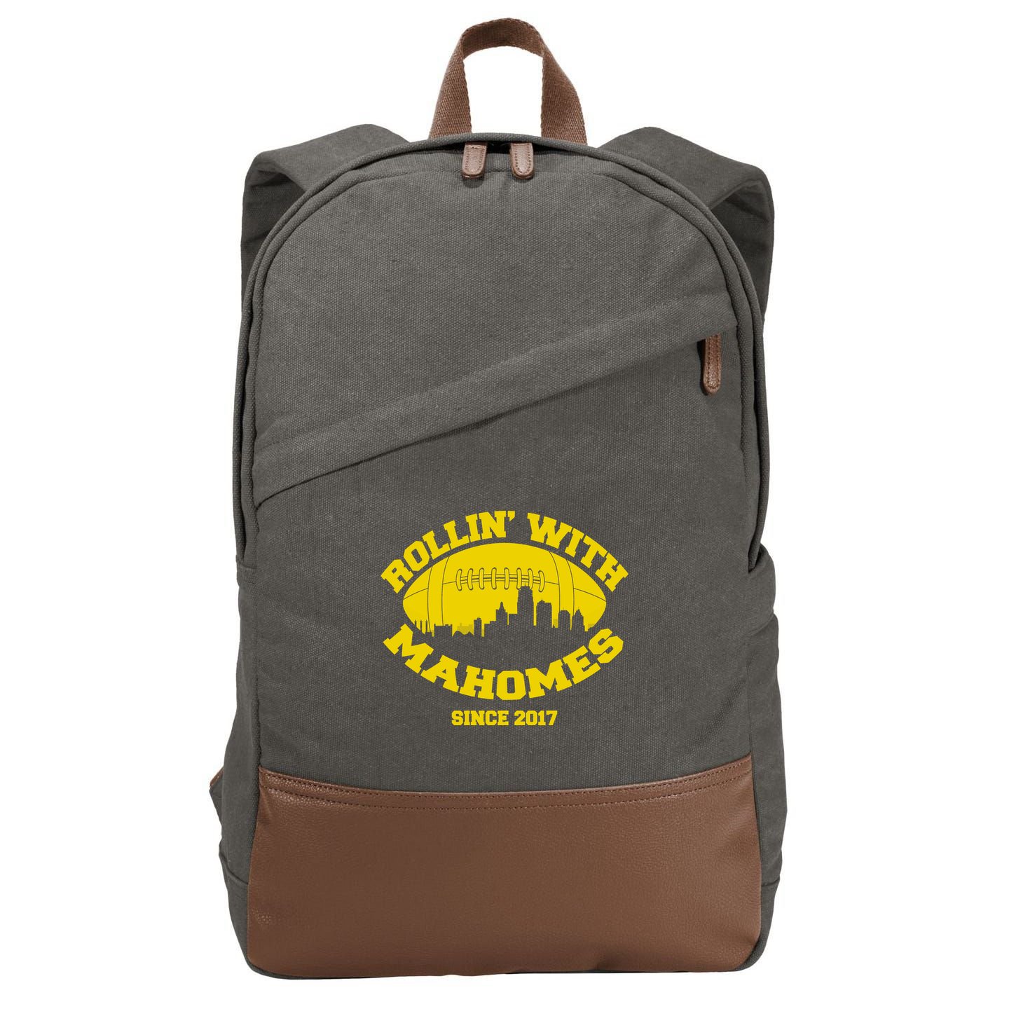 Rollin' With Mahomes Since 2017 Cotton Canvas Backpack