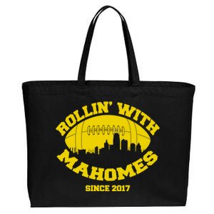 Rollin' With Mahomes Since 2017 Cotton Canvas Jumbo Tote