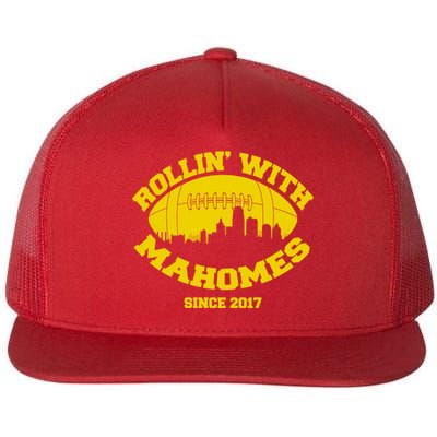 Rollin' With Mahomes Since 2017 Flat Bill Trucker Hat