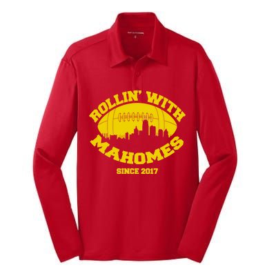 Rollin' With Mahomes Since 2017 Silk Touch Performance Long Sleeve Polo