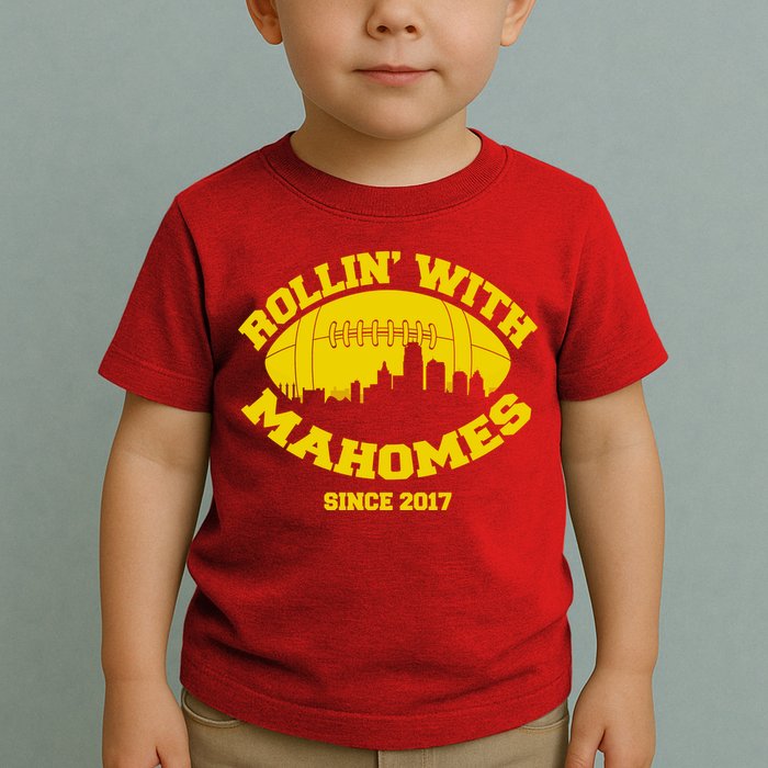 Rollin' With Mahomes Since 2017 Toddler T-Shirt