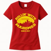 Rollin' With Mahomes Since 2017 Womens T-Shirt