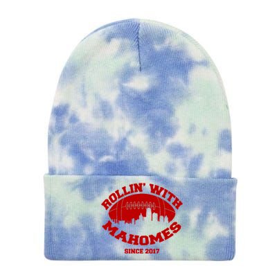 Rollin' With Mahomes Since 2017 Tie Dye 12in Knit Beanie