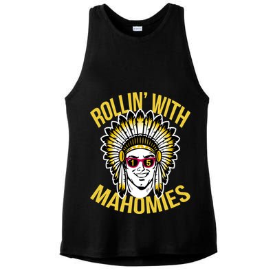 Rollin' With Mahomies Ladies PosiCharge Tri-Blend Wicking Tank
