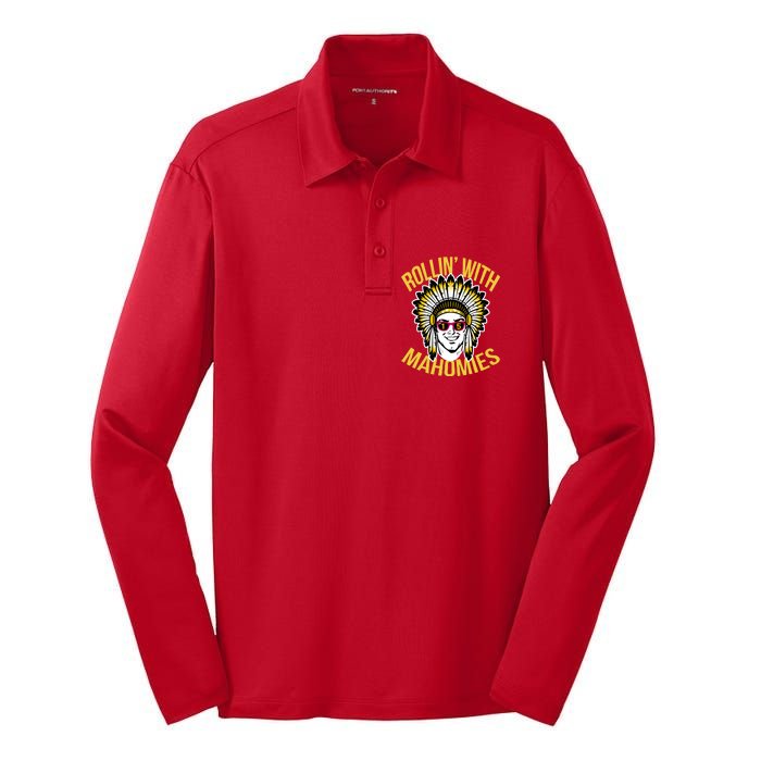 Rollin' With Mahomies Silk Touch Performance Long Sleeve Polo