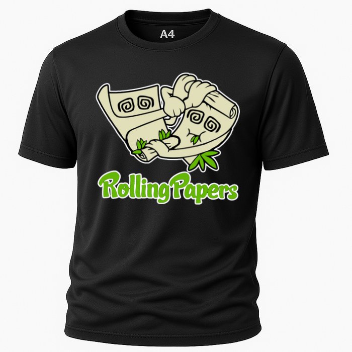 Rolling Paper 420 Medical Marijuana Cooling Performance Crew T-Shirt