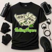 Rolling Paper 420 Medical Marijuana Cooling Performance Crew T-Shirt