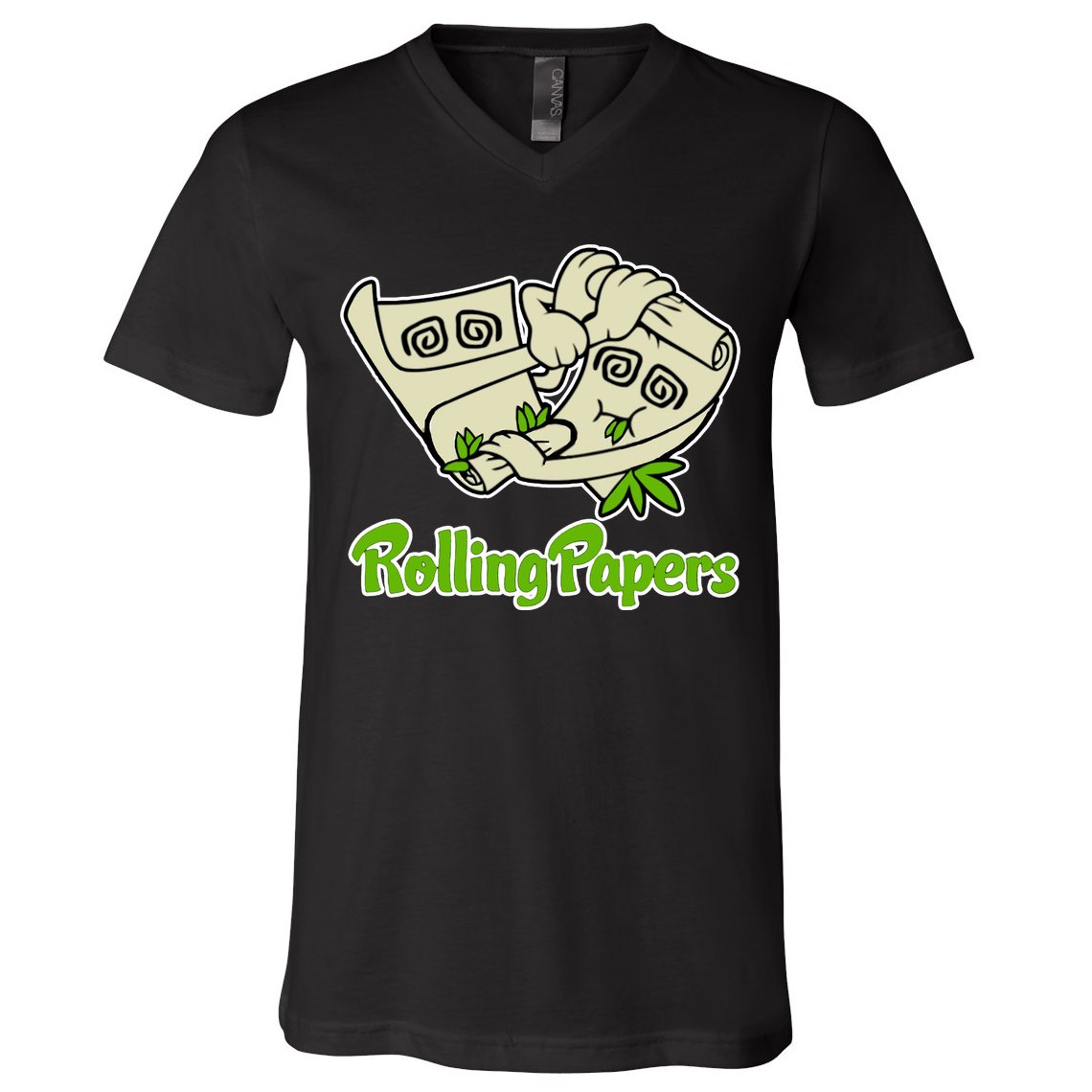 Rolling Paper 420 Medical Marijuana V-Neck T-Shirt