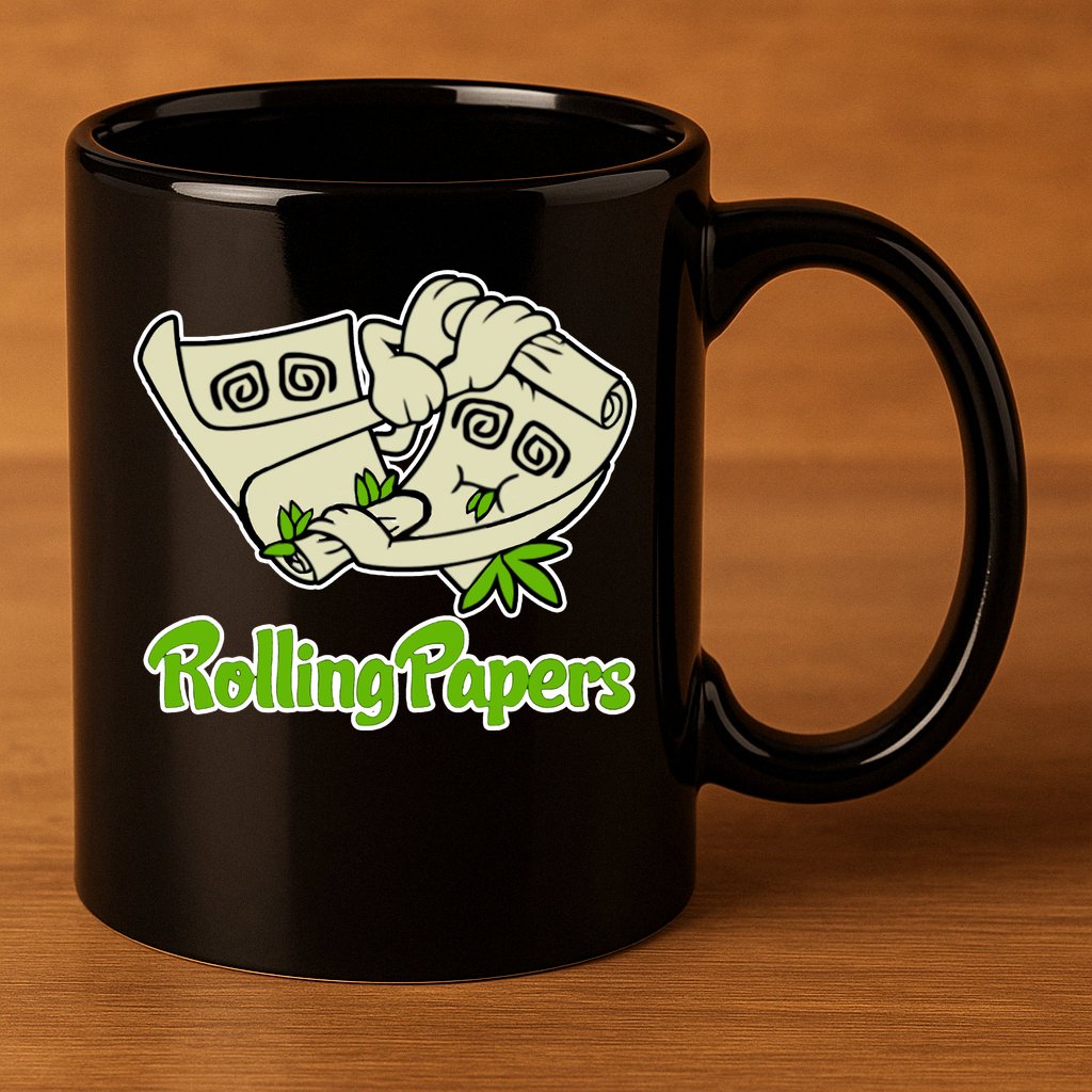 Rolling Paper 420 Medical Marijuana 11oz C Handle Ceramic Mug