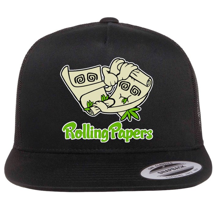 Rolling Paper 420 Medical Marijuana Flat Bill Trucker Hat