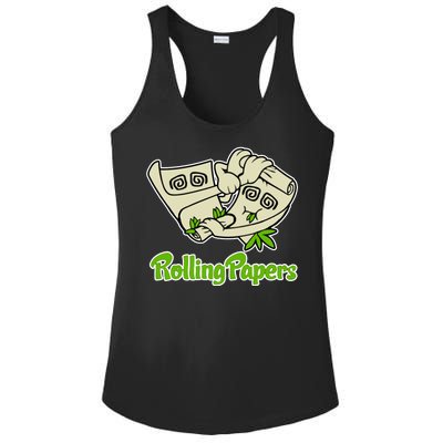 Rolling Paper 420 Medical Marijuana Ladies PosiCharge Competitor Racerback Tank