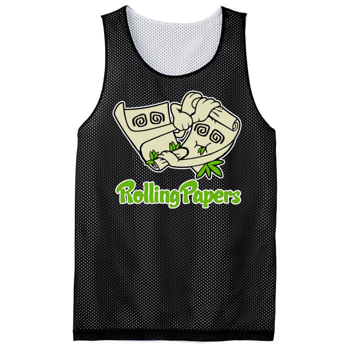 Rolling Paper 420 Medical Marijuana Mesh Reversible Basketball Jersey Tank