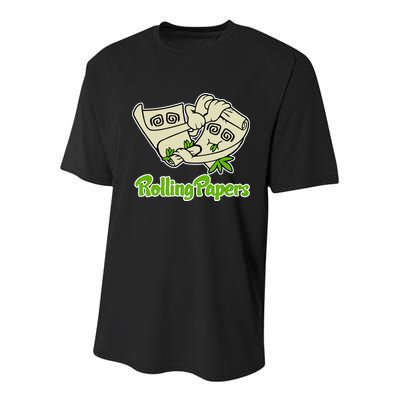 Rolling Paper 420 Medical Marijuana Youth Performance Sprint T-Shirt