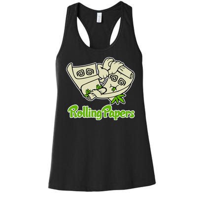 Rolling Paper 420 Medical Marijuana Women's Racerback Tank