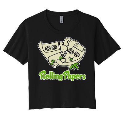 Rolling Paper 420 Medical Marijuana Women's Crop Top Tee