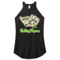 Rolling Paper 420 Medical Marijuana Women's Perfect Tri Rocker Tank