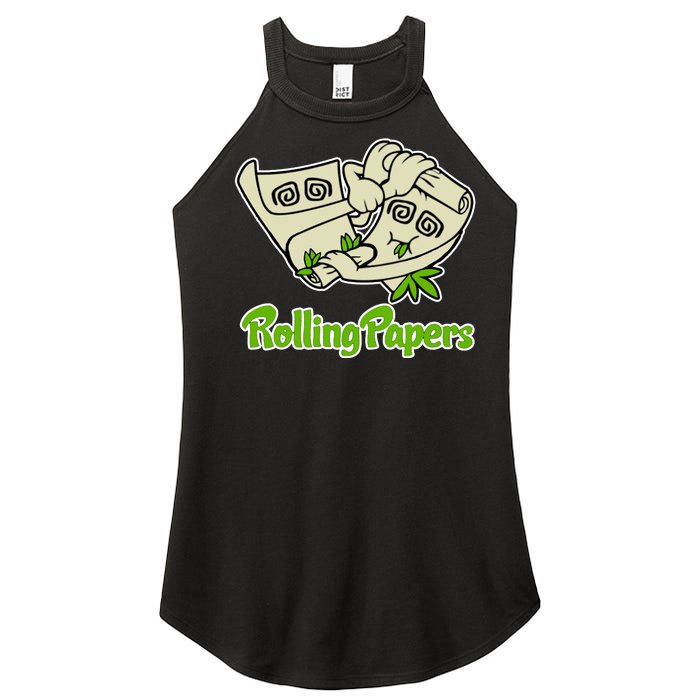 Rolling Paper 420 Medical Marijuana Women's Perfect Tri Rocker Tank