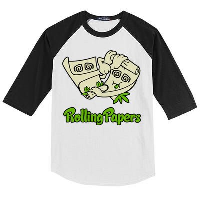 Rolling Paper 420 Medical Marijuana Kids Colorblock Raglan Jersey