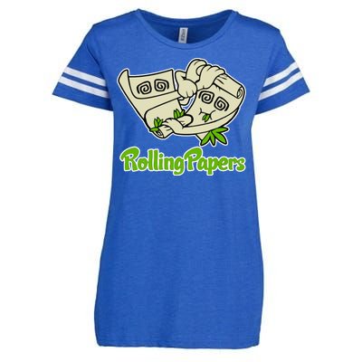 Rolling Paper 420 Medical Marijuana Enza Ladies Jersey Football T-Shirt