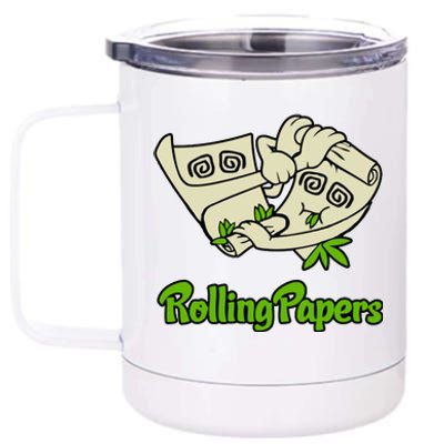 Rolling Paper 420 Medical Marijuana 12 oz Stainless Steel Tumbler Cup