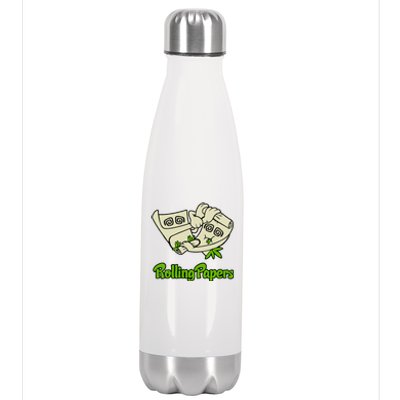 Rolling Paper 420 Medical Marijuana Stainless Steel Insulated Water Bottle