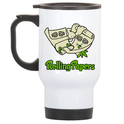 Rolling Paper 420 Medical Marijuana Stainless Steel Travel Mug