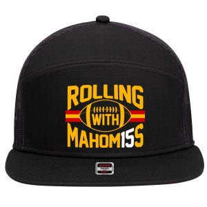 Rolling With Mahomes KC Football 7 Panel Mesh Trucker Snapback Hat