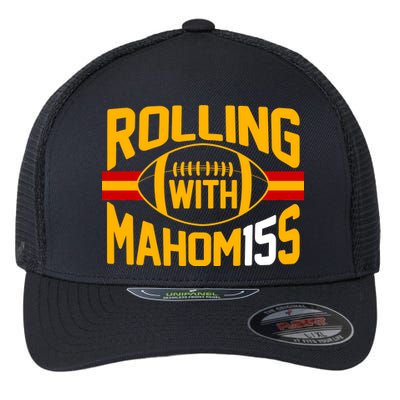 Rolling With Mahomes KC Football Flexfit Unipanel Trucker Cap