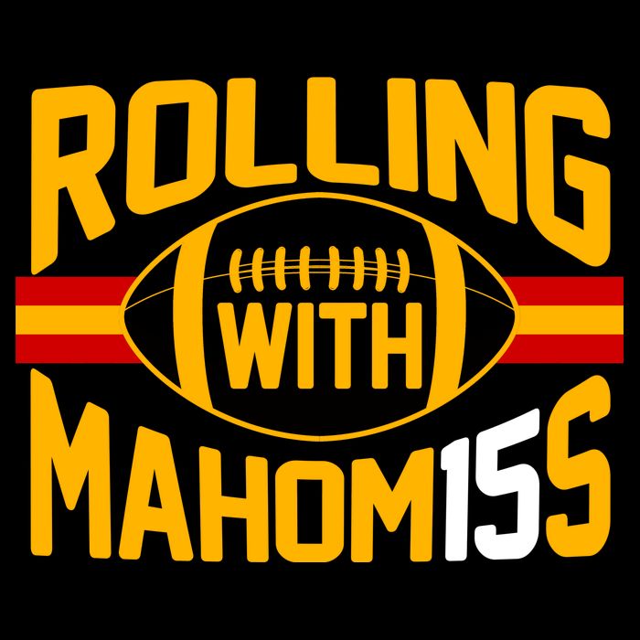 Rolling With Mahomes KC Football Flexfit Unipanel Trucker Cap