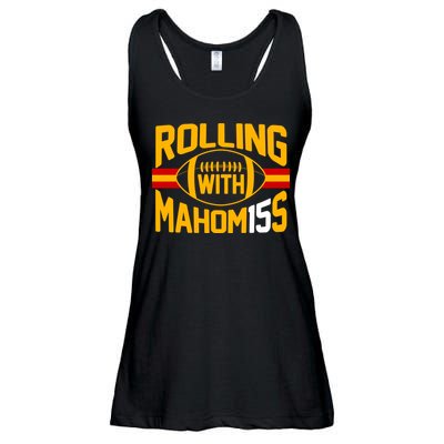 Rolling With Mahomes KC Football Ladies Essential Flowy Tank