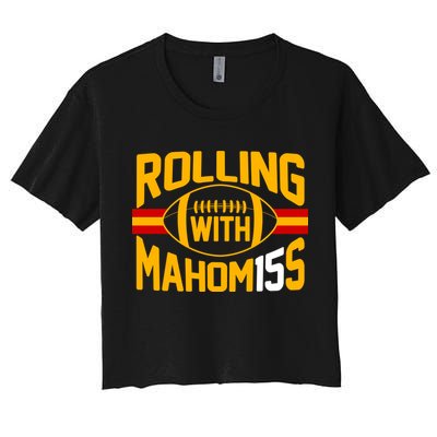 Rolling With Mahomes KC Football Crop Top