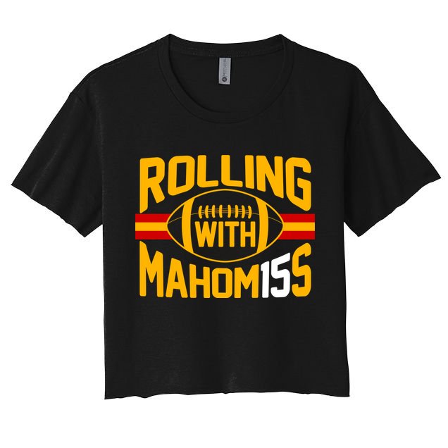 Rolling With Mahomes KC Football Crop Top