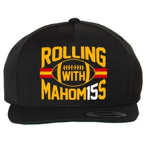 Rolling With Mahomes KC Football Wool Snapback Cap