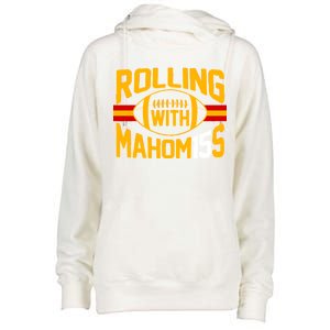 Rolling With Mahomes KC Football Womens Funnel Neck Pullover Hood