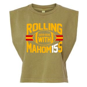 Rolling With Mahomes KC Football Garment-Dyed Women's Muscle Tee