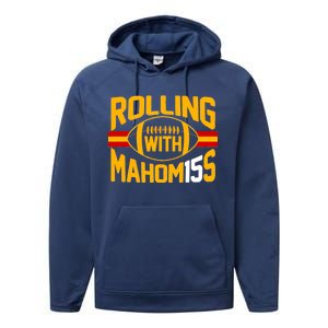 Rolling With Mahomes KC Football Performance Fleece Hoodie