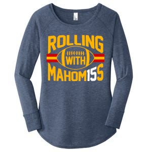 Rolling With Mahomes KC Football Women's Perfect Tri Tunic Long Sleeve Shirt