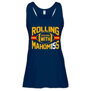 Rolling With Mahomes KC Football Ladies Essential Flowy Tank