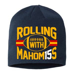 Rolling With Mahomes KC Football Sustainable Beanie