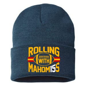 Rolling With Mahomes KC Football Sustainable Knit Beanie