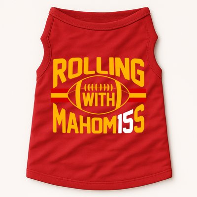Rolling With Mahomes KC Football Doggie Tank