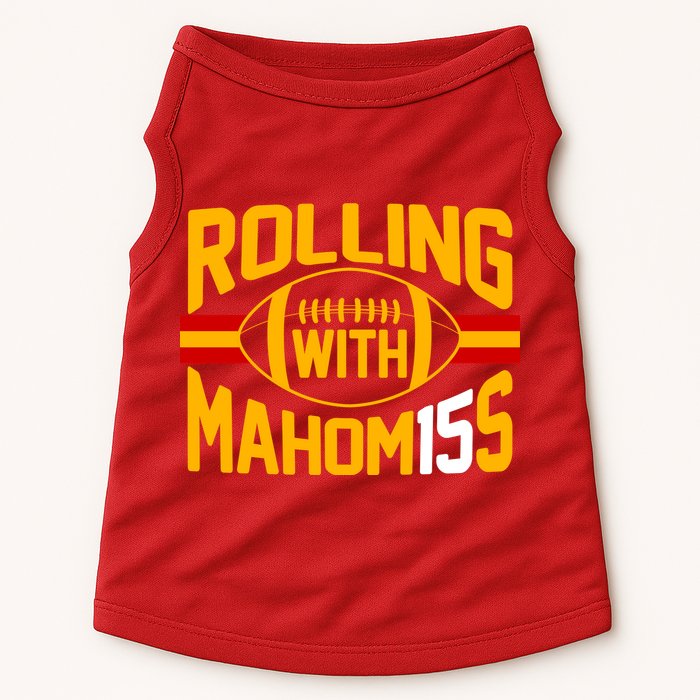Rolling With Mahomes KC Football Doggie Tank
