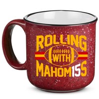 Rolling With Mahomes KC Football 15oz Campfire Ceramic Mug