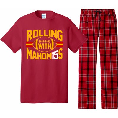 Rolling With Mahomes KC Football Pajama Set