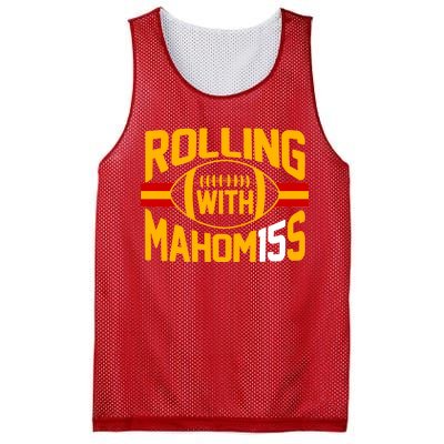 Rolling With Mahomes KC Football Mesh Reversible Basketball Jersey Tank