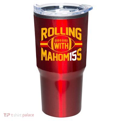 Rolling With Mahomes KC Football Tumbler