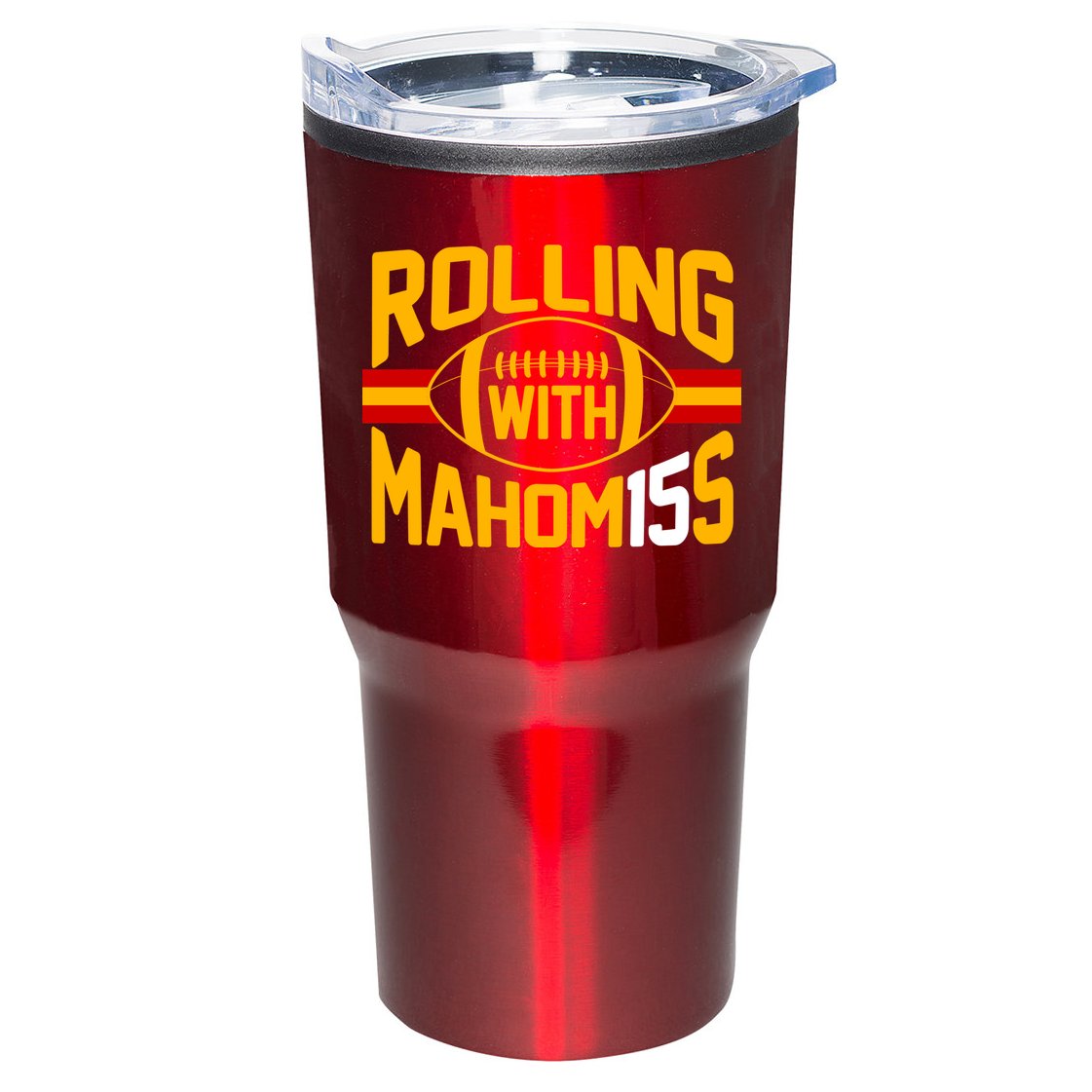 Rolling With Mahomes KC Football Tumbler